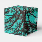 Ballotins Rustique Noir et Bleu Soirée Mariage Boîte de Fave (Arrière)