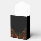 Ballotins Rustique Orange Noir Élégant Mariage Invitation (Ouvert)