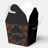 Ballotins Rustique Orange Noir Élégant Mariage Invitation (Ouvert)