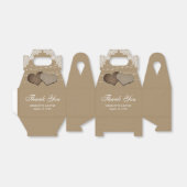 Ballotins Rustique Pays Kraft Mariage de dentelle papier (Déplié)