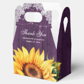 Ballotins Rustique pays violet Mariage de tournesol de bois (Ouvert)