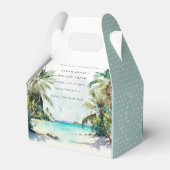 Ballotins Sable Tropical Beach Aquarelle Palm Trees Mariage (Arrière)