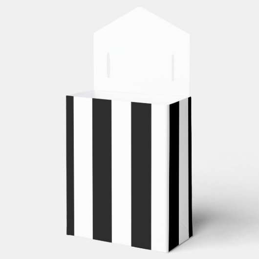 Ballotins Sac Ballotin à rayures noir et blanc (Ouvert)