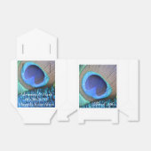 Ballotins Sac de préférence en plumes de paon (Déplié)