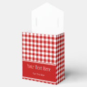 Ballotins Sac En vichy rouge et monogramme Favoriser (Ouvert)