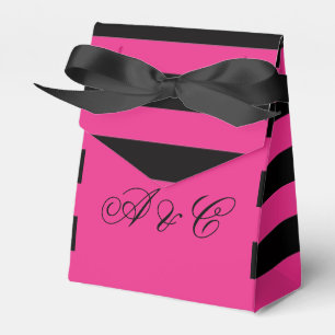 Ballotins Sacs favoris Hot Rose & Black Stripes Party