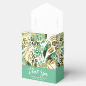 Ballotins Safari Animaux's Fur Prints Motif Vert & Or (Ouvert)