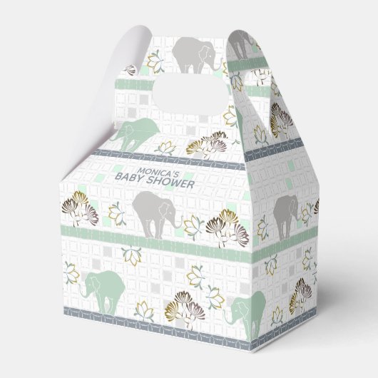Ballotins Safari éléphant vert | BABY SHOWER (Verso)
