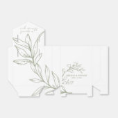 Ballotins Sage Boho Fleurs Mariage Favor Box (Déplié)
