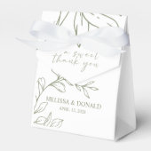 Ballotins Sage Boho Fleurs Mariage Favor Box (Verso)