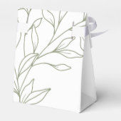Ballotins Sage Boho Fleurs Mariage Favor Box (Arrière)