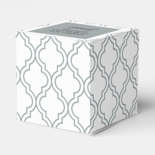 Ballotins Sage Cross on Quatrefoil Party Favor Box (Arrière)