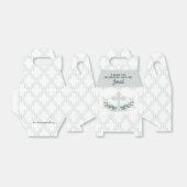 Ballotins Sage Cross on Quatrefoil Party Favor Box (Déplié)