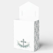 Ballotins Sage Cross on Quatrefoil Party Favor Box (Ouvert)