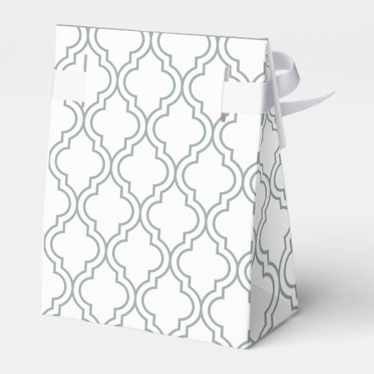 Ballotins Sage Cross on Quatrefoil Party Favor Box (Arrière)