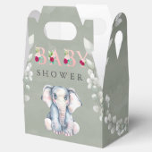 Ballotins Sage Cute Elephant Eucalyptus Baby shower rose (Ouvert)