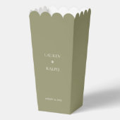 Ballotins Sage | Écriture minimale chic Mariage Popcorn (Verso)