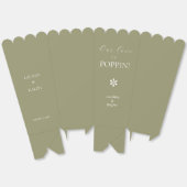 Ballotins Sage | Écriture minimale chic Mariage Popcorn (Déplié)
