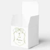 Ballotins Sage Green Bow Crest Baptiser Cube (Ouvert)