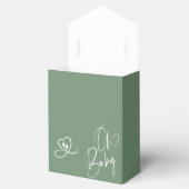 Ballotins Sage Green Elegant Script Baby Shower (Ouvert)