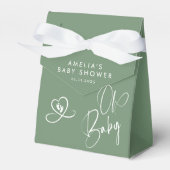 Ballotins Sage Green Elegant Script Baby Shower (Verso)