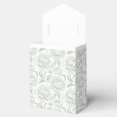 Ballotins Sage Green Monogram Crest Chinoiserie Peonies (Ouvert)