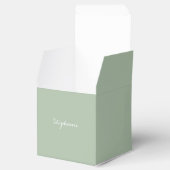 Ballotins Sage Green Nom Moderne Élégant Monogramme Boho (Ouvert)