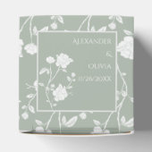 Ballotins Sage Green Rose Mariage Faveur Box (Haut)