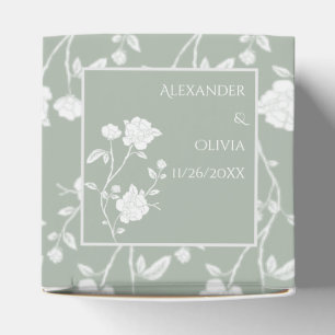 Ballotins Sage Green Rose Mariage Faveur Box