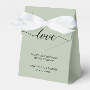 Ballotins Sage green Simple et élégant Mariage d'amour ScrIp