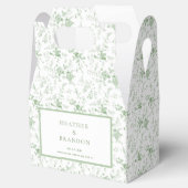 Ballotins Sage Green Toile Vintage Floral Mariage (Ouvert)