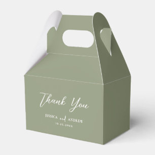 Ballotins Sage minimaliste vert & blanc Mariage simple