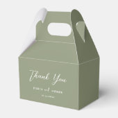 Ballotins Sage minimaliste vert & blanc Mariage simple (Arrière)