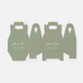 Ballotins Sage minimaliste vert & blanc Mariage simple (Déplié)