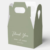 Ballotins Sage minimaliste vert & blanc Mariage simple (Ouvert)