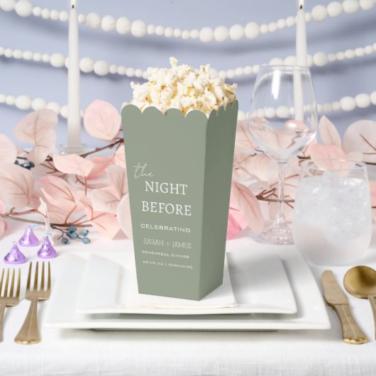 Ballotins Sage Moderne la Nuit Avant le Dîner de Répétition  (Mariage)