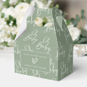 Ballotins Sage moderne Oh Baby Baby shower simple Gable