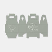 Ballotins Sage Vert Calligraphie Mariage Shower (Déplié)