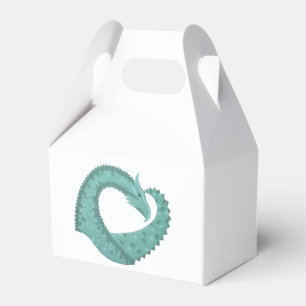 Ballotins Sage vert coeur dragon sur blanc
