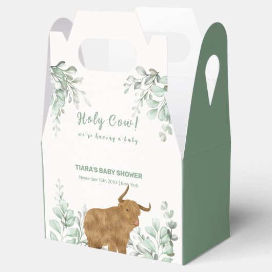 Ballotins Saint-Vache Rustique Boho Baby shower de verdure (Ouvert)