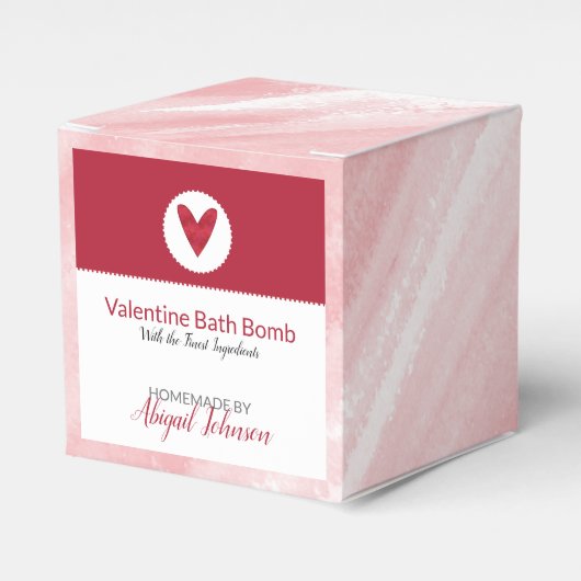 Ballotins Saint Valentin Coral rose Aquarelle Bombe (Verso)