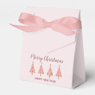 Ballotins Sapin Simple Moderne Féminin Rose Joyeux Noël