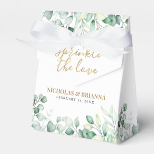 Ballotins Saupoudrer le Mariage d'or Eucalyptus Monogram Lov