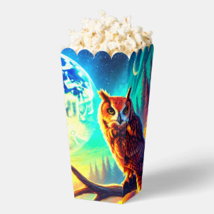 Ballotins Scène cosmique de hibou radieux