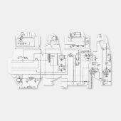 Ballotins Schéma de l'émetteur radio vintage de jambe (Déplié)