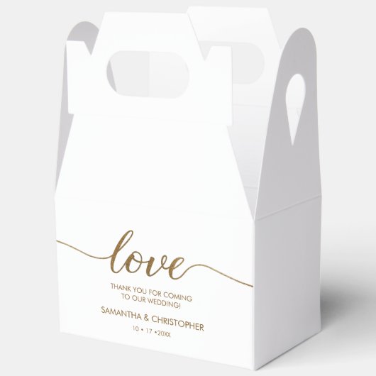 Ballotins Script d'amour Parties scintillant or Luxe Mariage (Ouvrir)