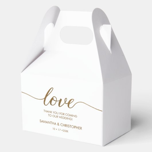 Ballotins Script d'amour Parties scintillant or Luxe Mariage (Verso)