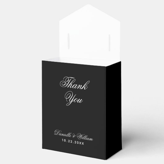 Ballotins Script de calligraphie simple Mariage noir (Ouvert)