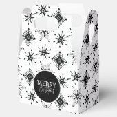 Ballotins Script Joyeux Noël Flocons de neige noirs (Ouvert)