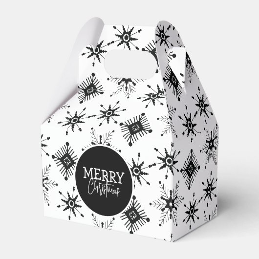 Ballotins Script Joyeux Noël Flocons de neige noirs (Verso)